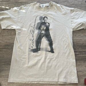 Paul McCartney 2002 Driving USA Rock Tour T-Shirt L Vintage Beige Optima Tag